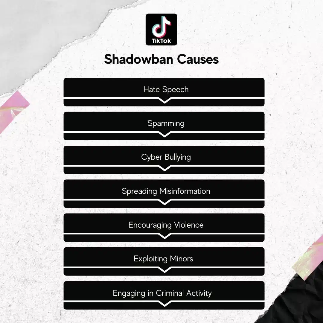 Příčiny Tiktok Shadowban