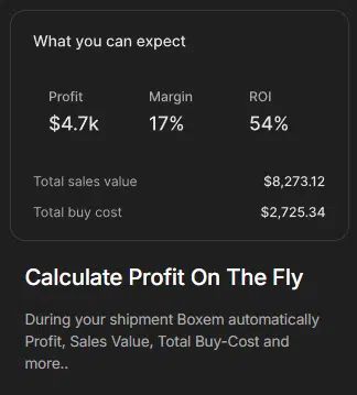 Boxem Amazon tool Profit Tracking tool